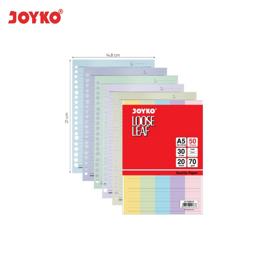 

LOOSE LEAF JOYKO A5-50 RAINBOW (1 PACK)