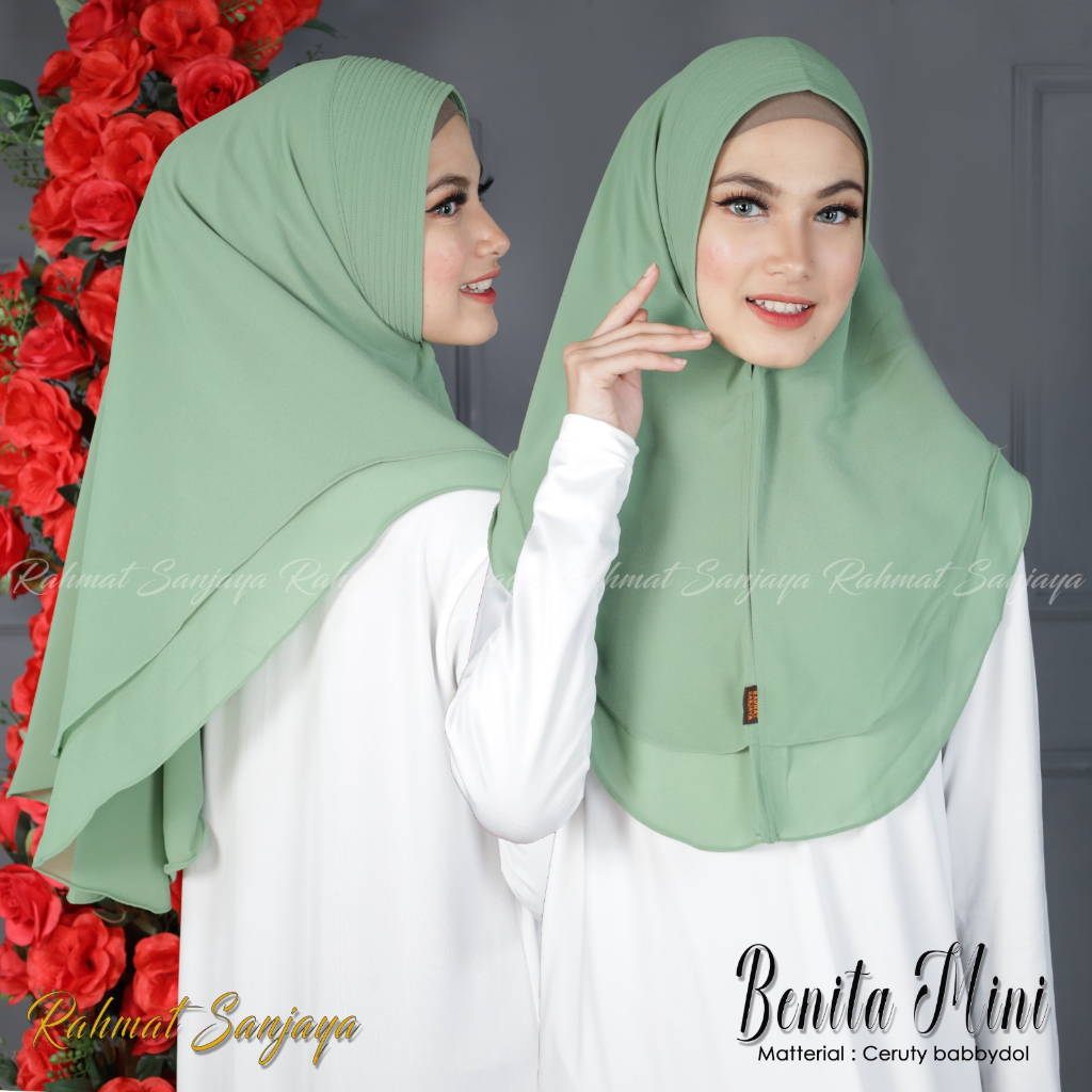 KERUDUNG INSTAN 2 LAYER MINI/ HIJAB CERUTY MINI OVAL/ KHIMAR MINI CERUTY BABY DOLL