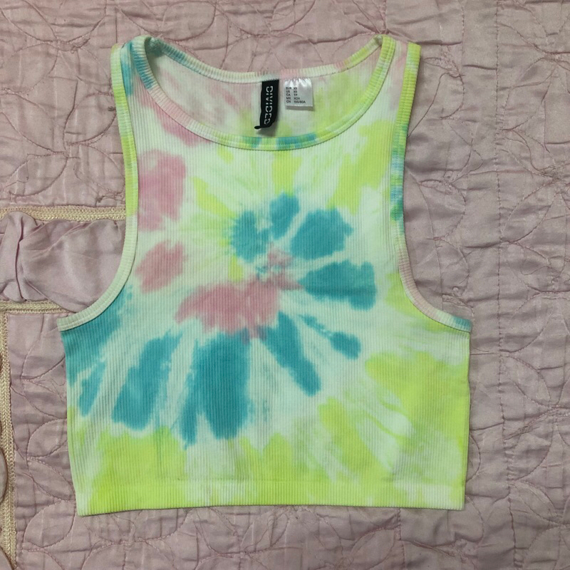 Preloved HnM Crop Tanktop tie dye size XS