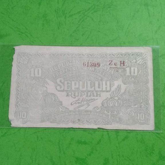 ORIDA 10 Rupiah Bukit tinggi Hijau F