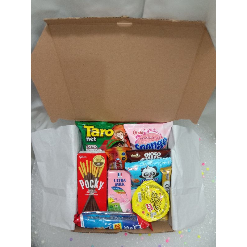 

hampers Snack box free kartu ucapan