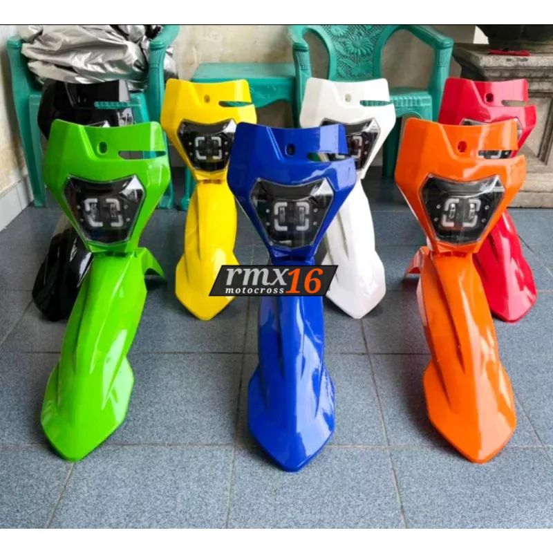 spakbor depan ktm 250 2017 plus Headlamp batok lampu depan ktm250 daymaker