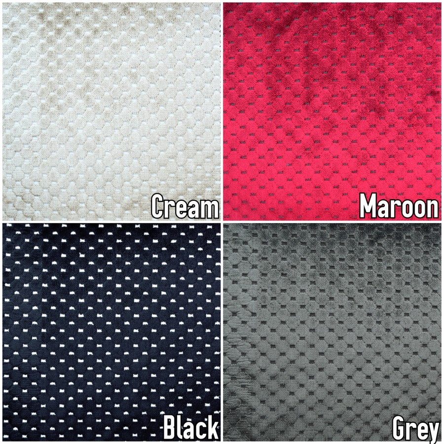 Bahan Kain Beludru Velvet Antik Turki Tebal Sofa / Jok / Kursi Jati Ukir Jepara Motif Bintik Minimal