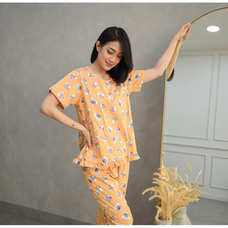SUNLY CELANA PANJANG BERLENGAN UK 18, LENGAN PENDEK CELANA PANJANG, BAJU TIDUR SUNLY