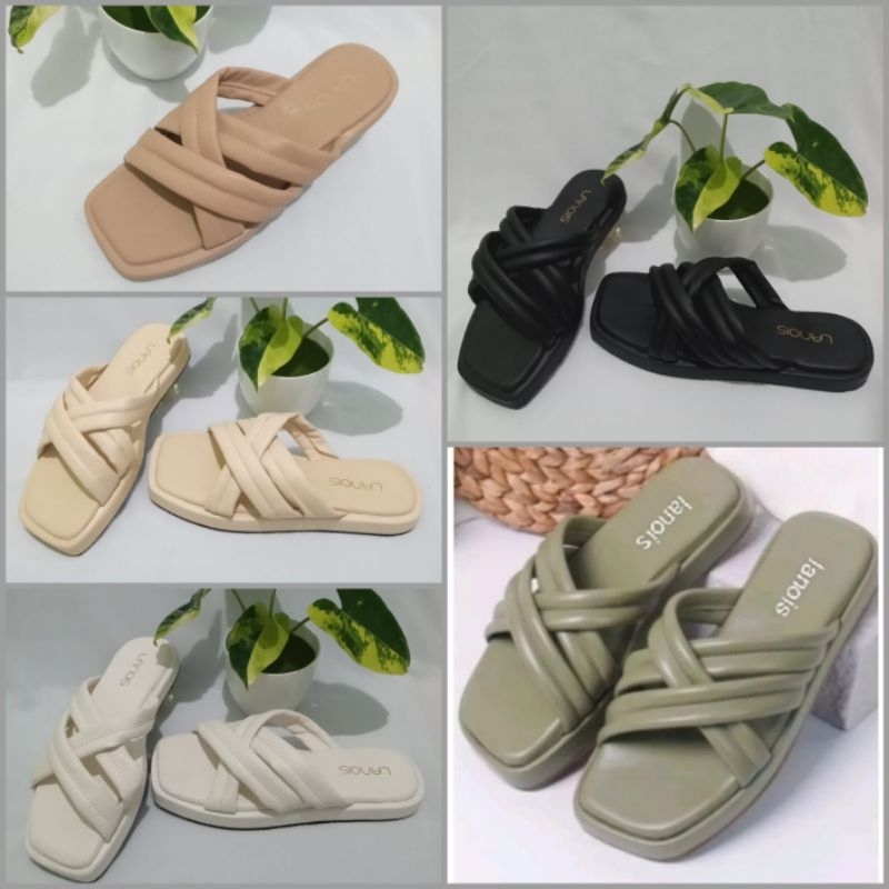 Sandal Wanita Slop Korea Terbaru Kekinian 2023