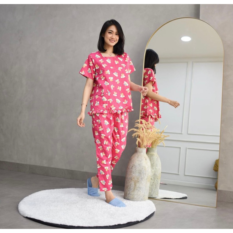 SUNLY UK 22 BERLENGAN CELANA PANJANG, PIYAMA TIDUR SUNLY ORIGINAL BAJU TIDUR SUNLY