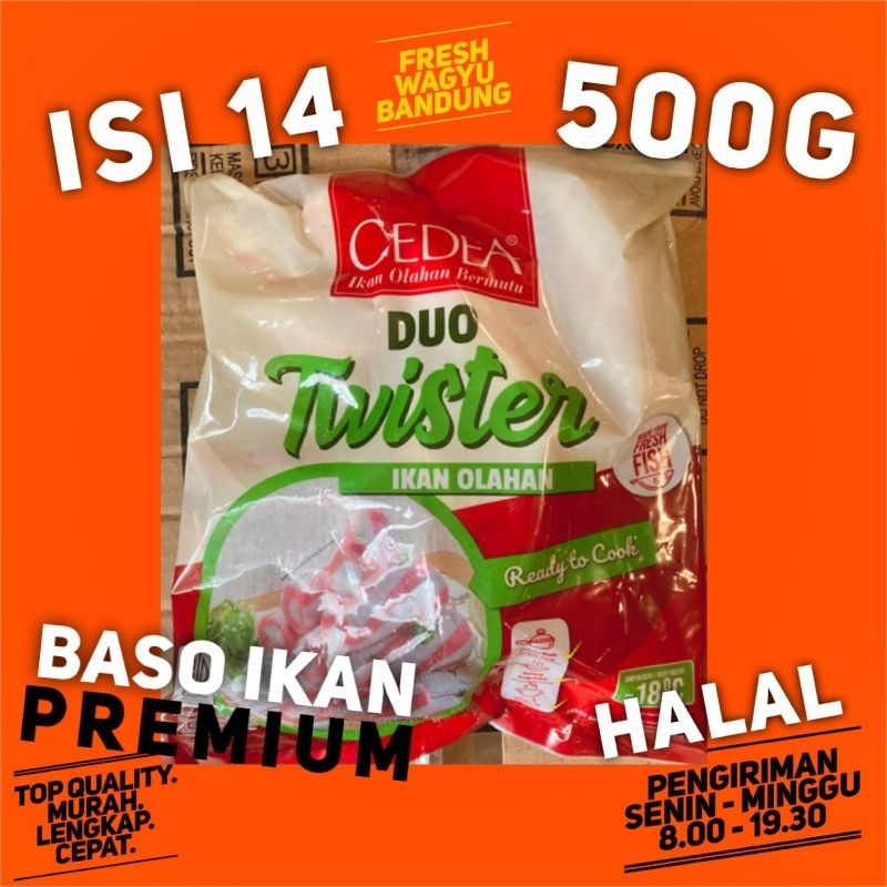 

CEDEA DUO TWISTER BASO IKAN 500G SUKI SHABU STEAMBOAT HALAL PREMIUM