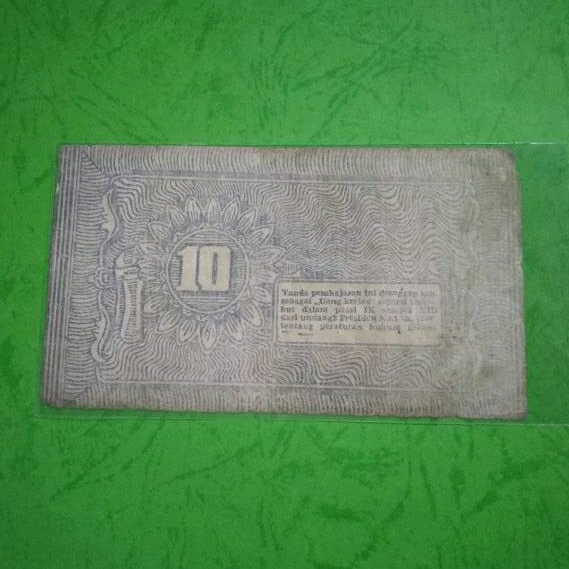 ORIDA 10 Rupiah Bukit tinggi Biru F