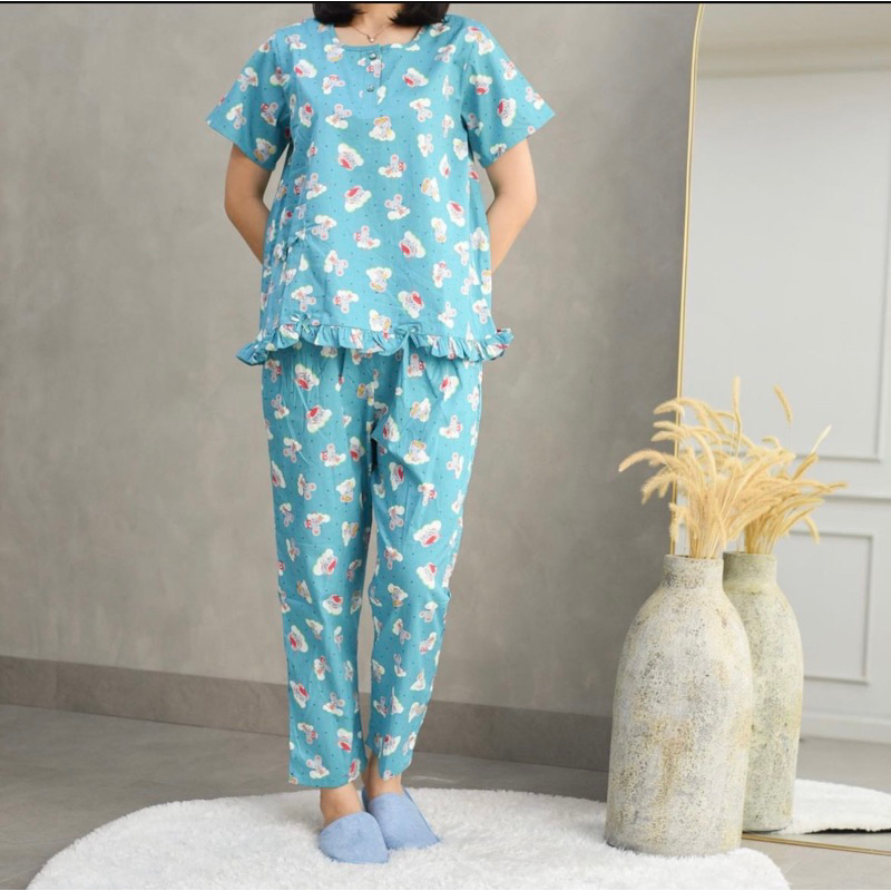 SUNLY BERLENGAN CELANA PANJANG UK 24 // SETELAN CELANA PANJANG BERLENGAN UK 24 SUNLY BAJU TIDUR