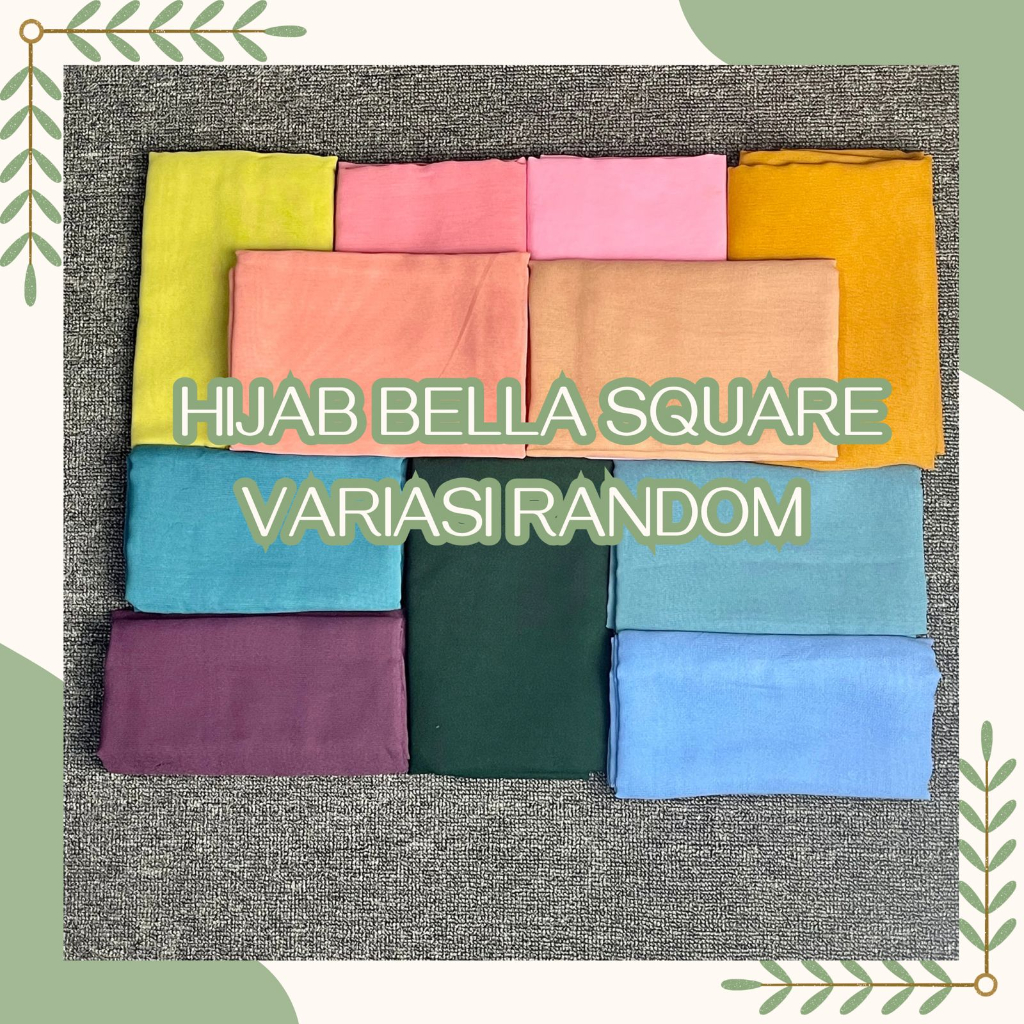 Pashmina Kaos Jersey II Hijab Jersey II Pashmina Mleyot Flowly-BELLA SQUARE