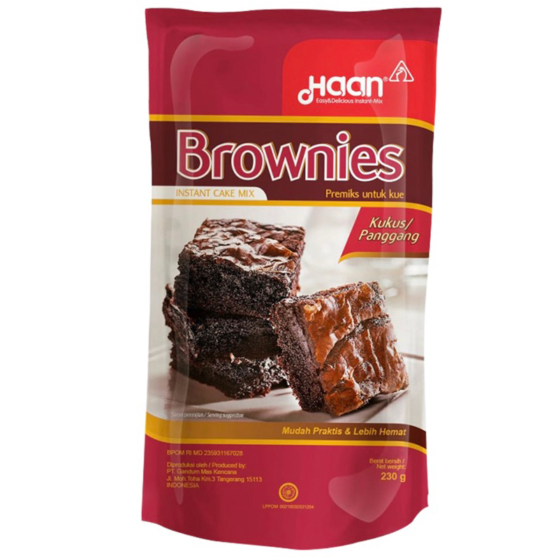 

HAAN TEPUNG INSTANT BROWNIES 230GR