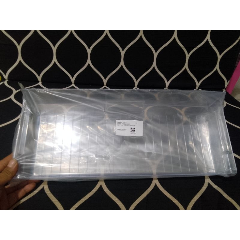 Rak Kulkas Sharp 2 Pintu untuk Penyimpanan Daging dan Ikan, Rak Bahan Makanan Freezer
