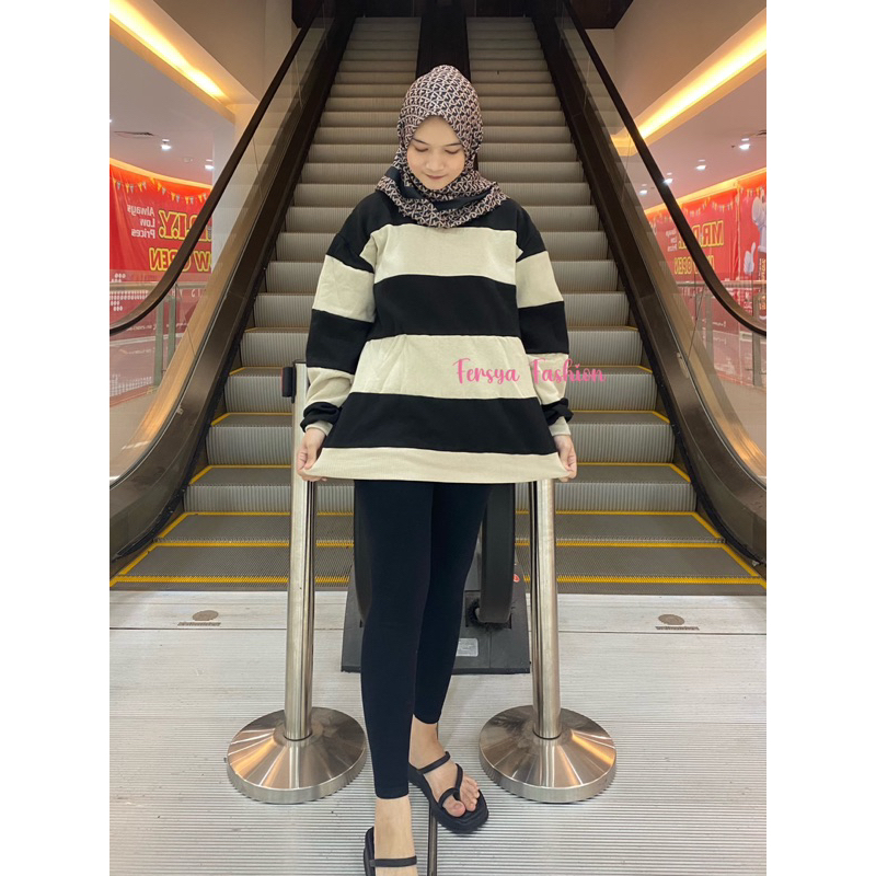 LEA SWEATER STRIPE OVERSIZE &amp; CROP