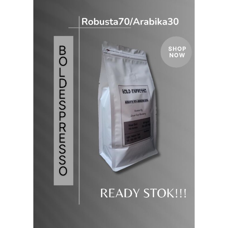 

House Blend Robusta70/Arabika30 (Biji/Bubuk)