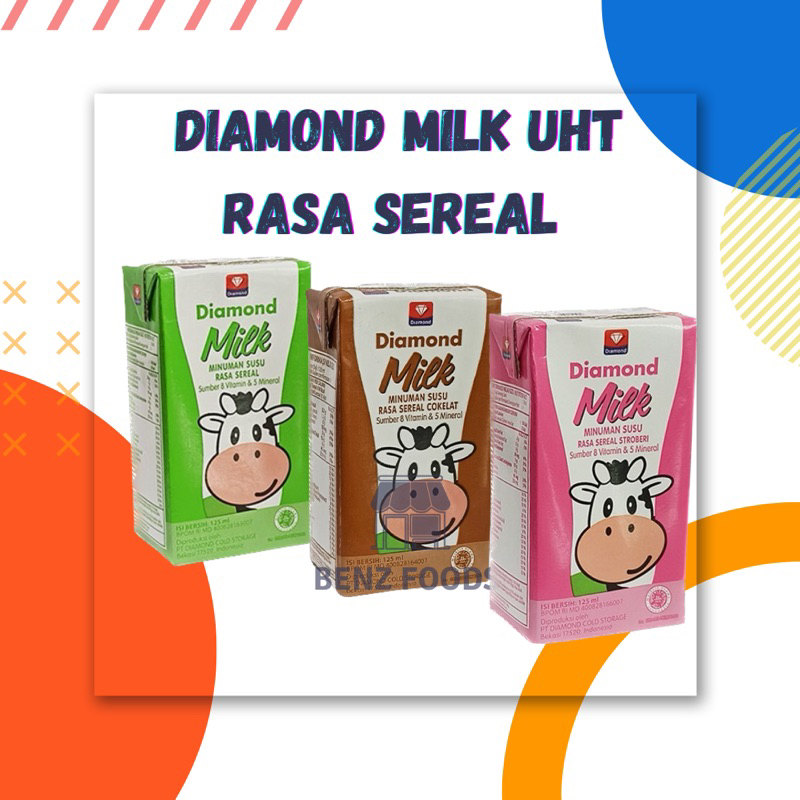 

DIAMOND MILK SUSU UHT RASA SEREAL 125ml - Sereal - Cokelat - Stroberi [isi 40pcs]