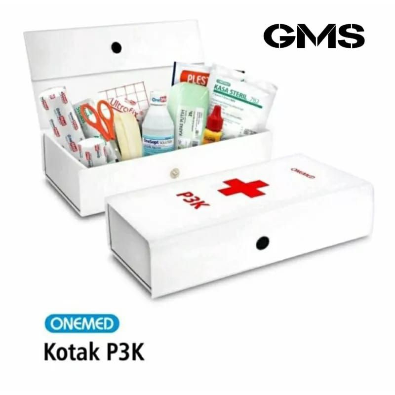 ONEMED Kotak P3K Putih + Isi / P3K Mobil Lengkap isi