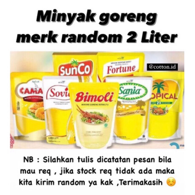 

2 Liter Minyak Goreng Merk tropical