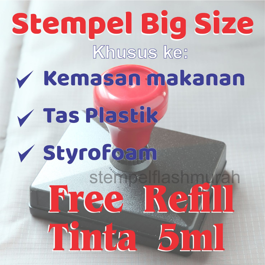 

stempel big size kertas kemasan makanan kardus paper bowl cup custom flash stamp tinta otomatis sempelflashmurah