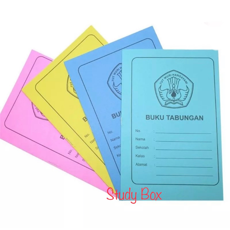 10pcs BUKU TABUNGAN BAGUS Buku Tabungan Sekolahan / Buku Tabungan A6 Sekolah Cover Kertas bufallo