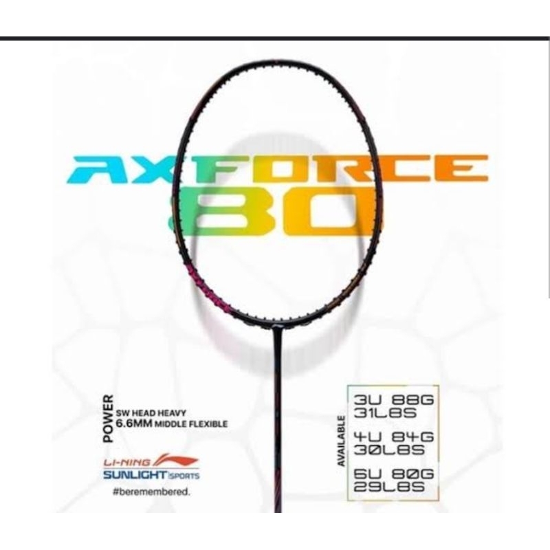 CLEAR SALE Raket Badminton LINING AX FORCE 80 ORIGINAL