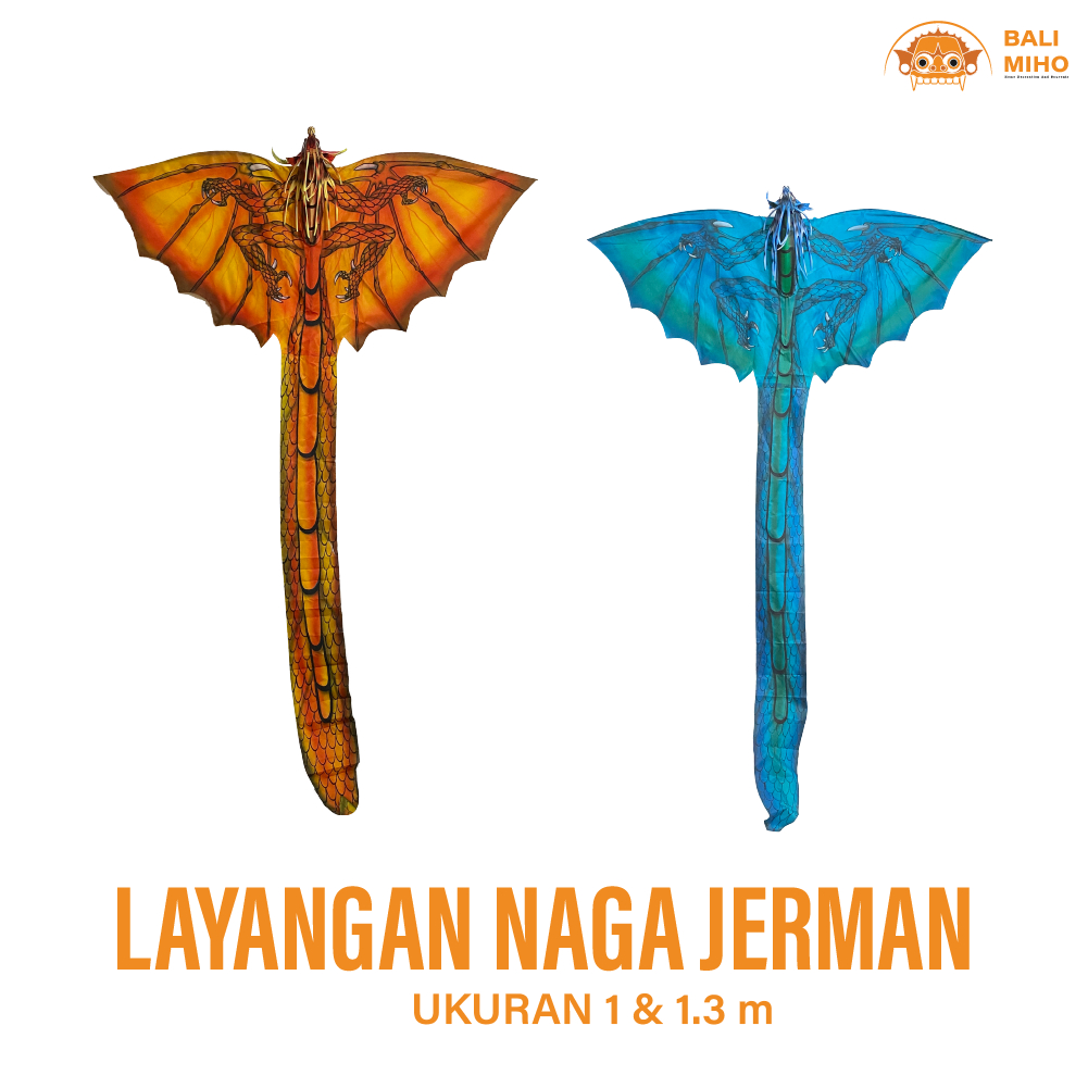 Layangan Naga Jerman 2 meter  - Layang Layang Naga Kain - Layangan Unik - Layangan 3 Dimensi - Layan
