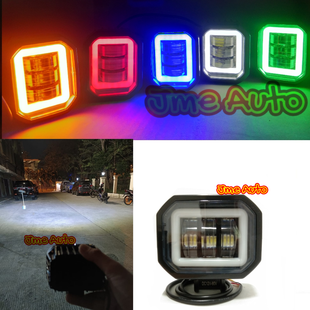 Lampu tembak led cwl 3 mata kotak lensa 6D Lampu Tembak tembak led mini daymker 3 mata lensa Lampu t