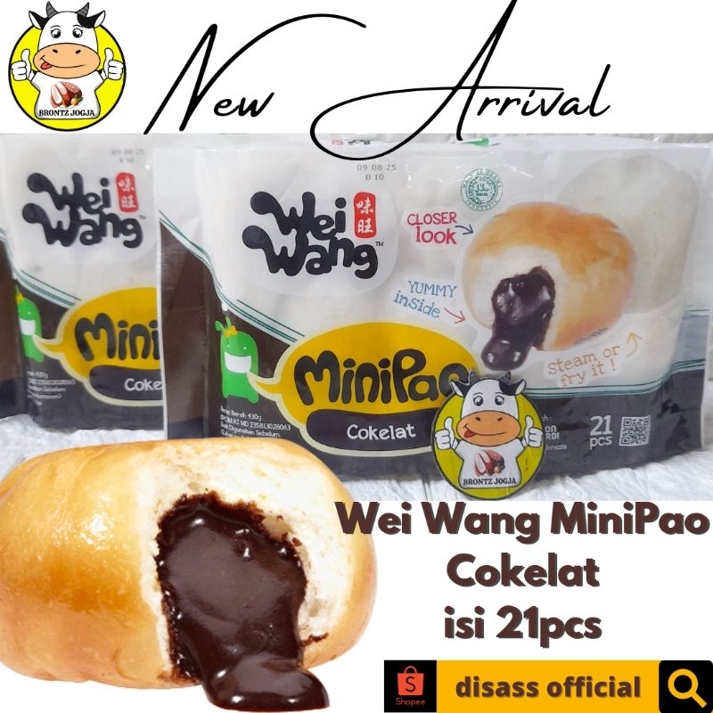 

FROZEN FOOD WEI WANG MINIPAO COKLAT ISI 21PCS - DISASS JOGJA