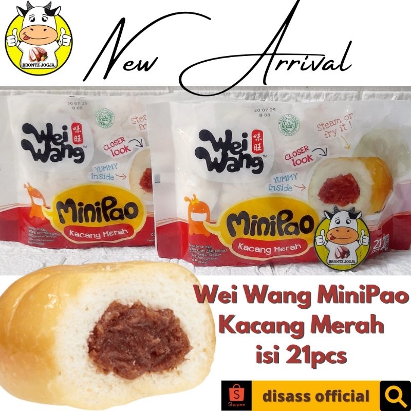 

FROZEN FOOD WEI WANG MINIPAO KACANG MERAH ISI 21PCS - DISASS JOGJA