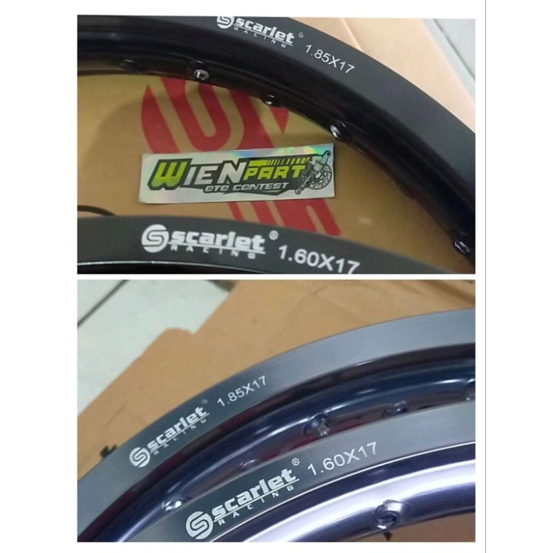 Velg Scarlet WM 160 sett 185 (Sepasang) Ring 17