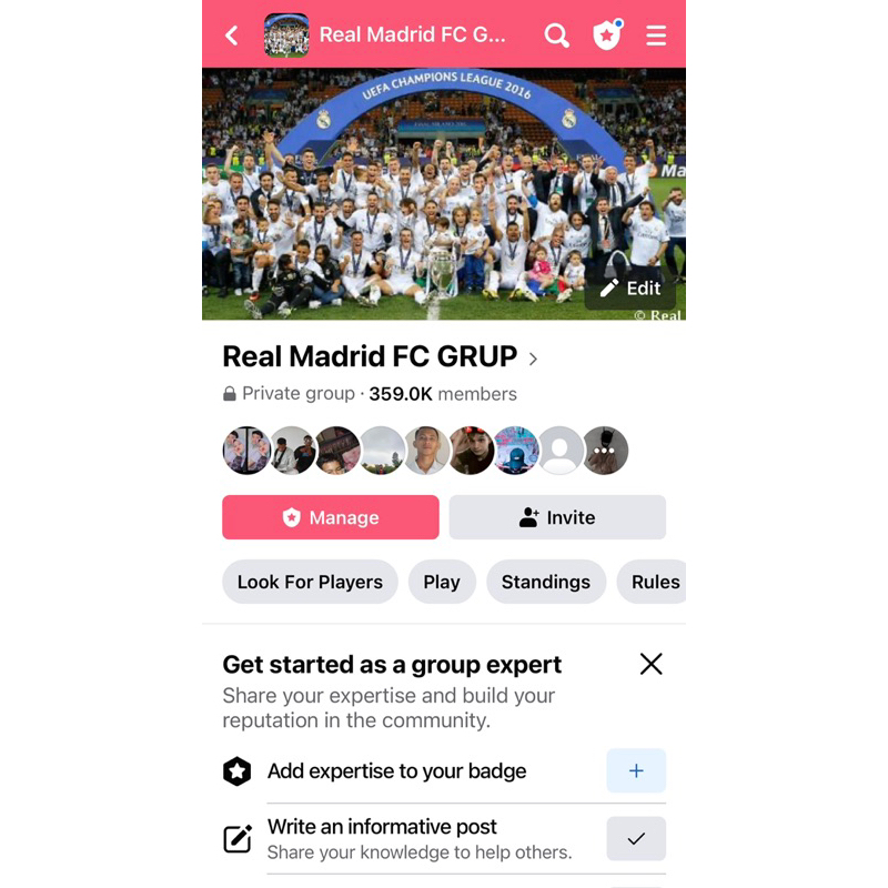 Jual Grup Facebook Aktif (Sepak Bola)