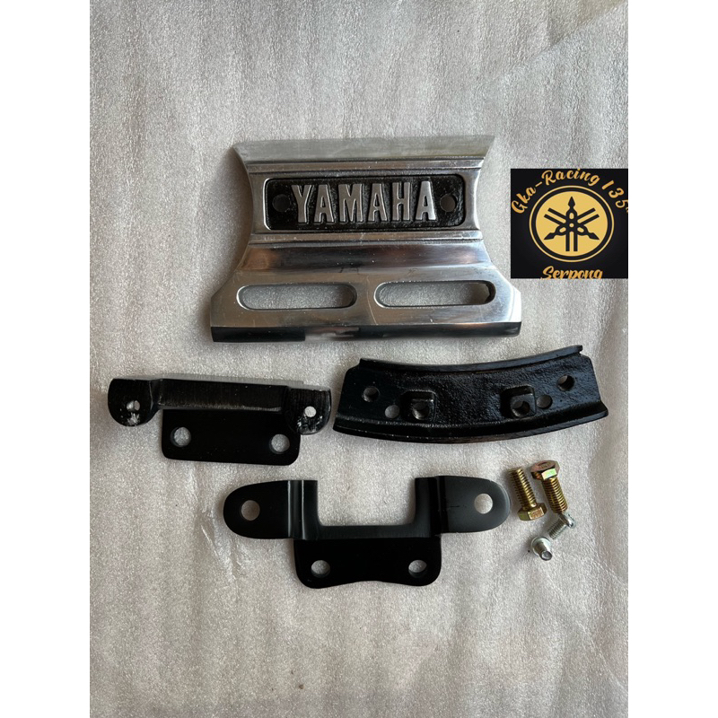 Dudukan breaket klakson rxs rxk rx king cobra lawas tua dan emblem