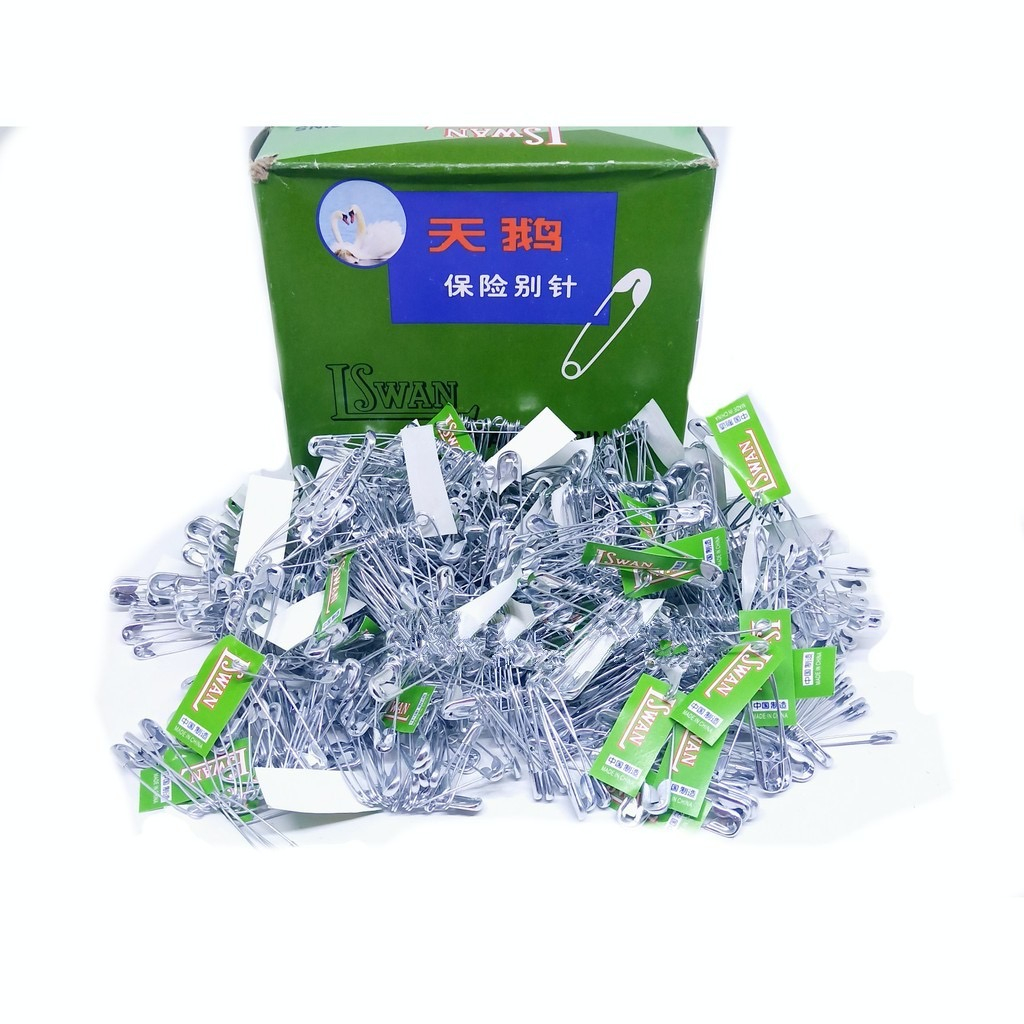 ISWAN Safety Pins / Peniti / Stainless Steel / Anti Karat / Size Small Medium Big / Ukuran Kecil Sed
