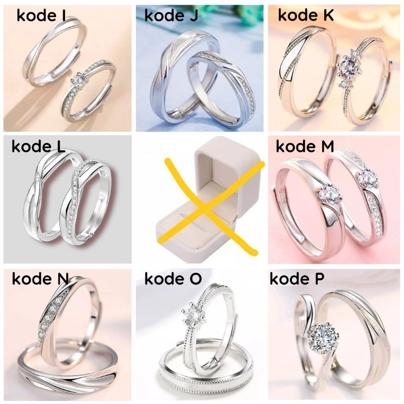 Cincin Satuan Pria Wanita Silver S925