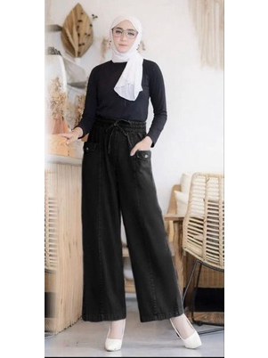 De Gea Big Size Linen Pants / Viona Kulot Linen Kasual Korean Style