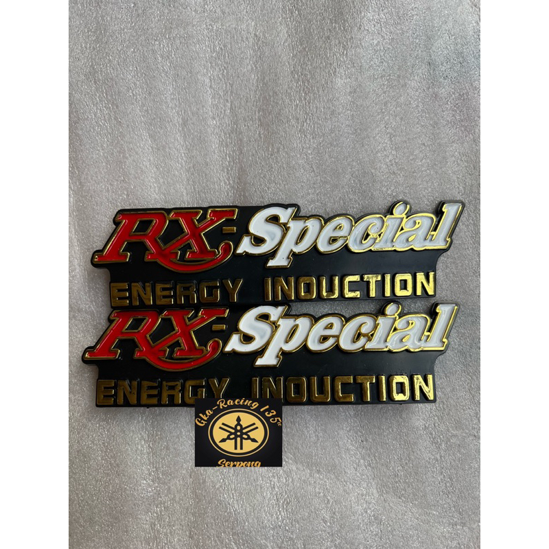 sepasang emblem bok aki rxs rx special