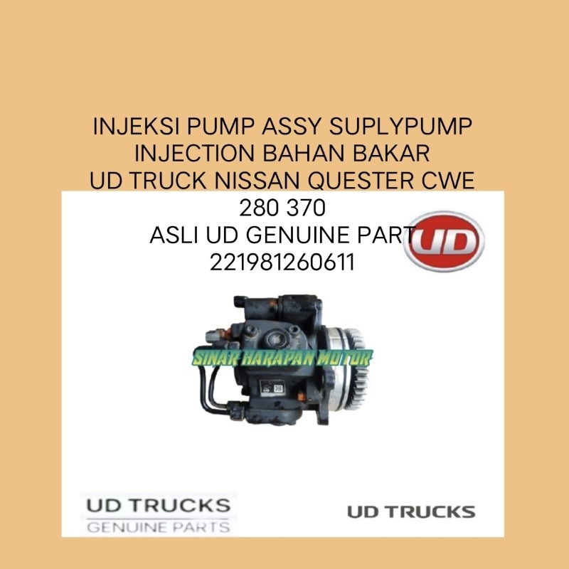POMPA INJEKSI 22198126 UD TRUCK NISSAN QUESTER CWE 280 POMPA INJEKSI SUPLYPUMP