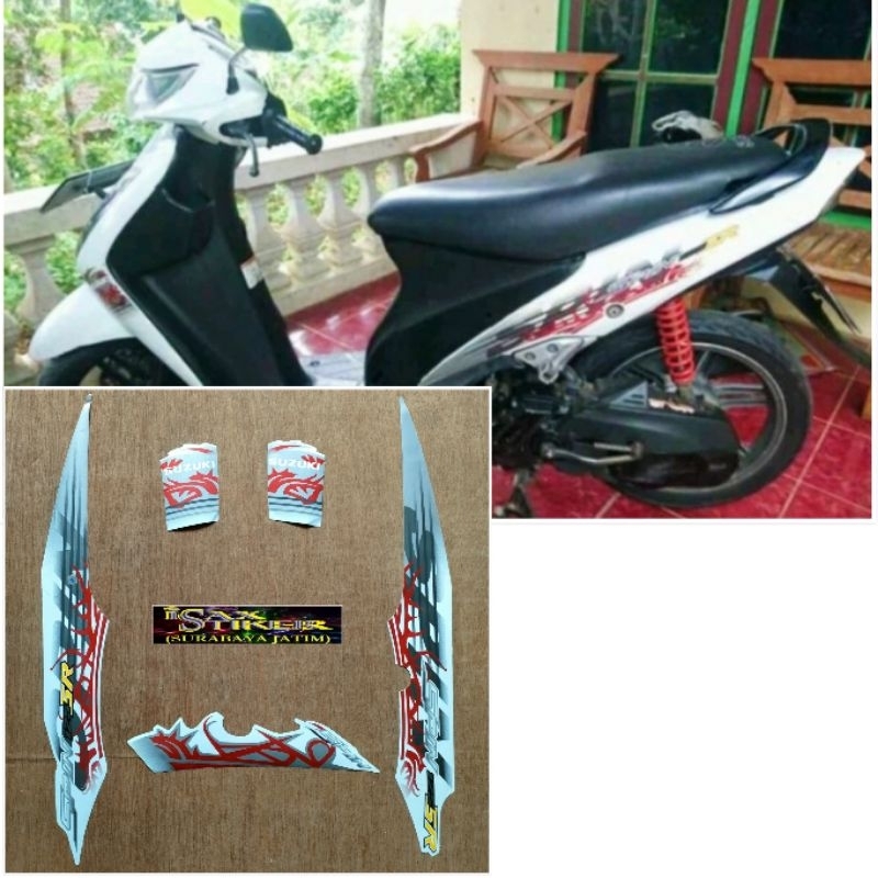 Striping Original Suzuki Spin SR 125 putih tahun 2010 2011