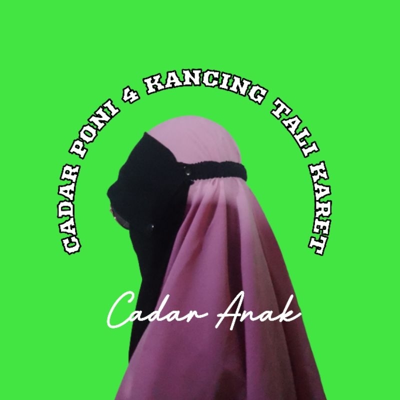 CADAR ANAK CADAR PONI EMPAT KANCING TALI KARET SIFON ARAB UMUR 7-12 TAHUN
