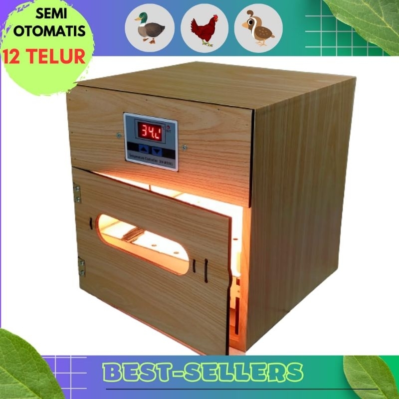 Mesin Penetas Telur Semi Otomatis Digital Terbaik 12 telur