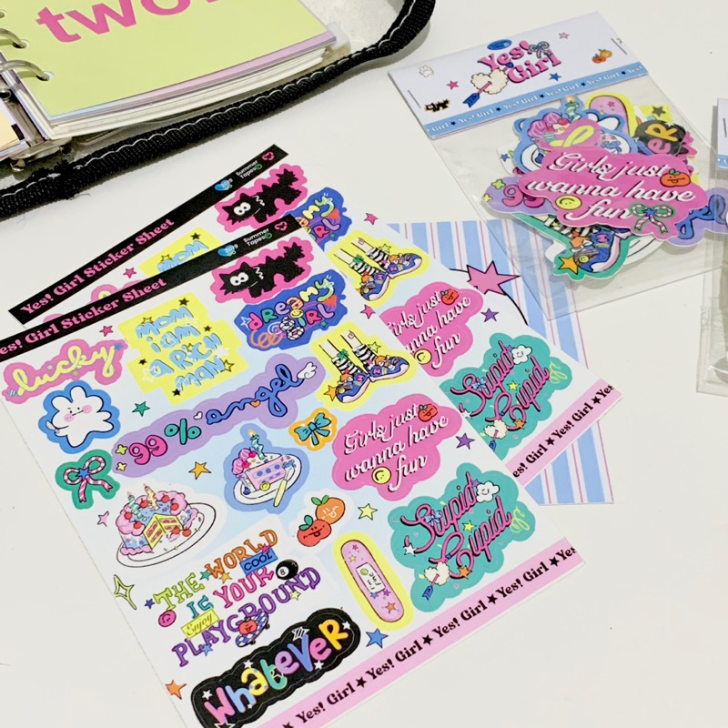 

Summer Tapes - Yes! Girl Sticker Pack /Seal sticker/ Sticker deco