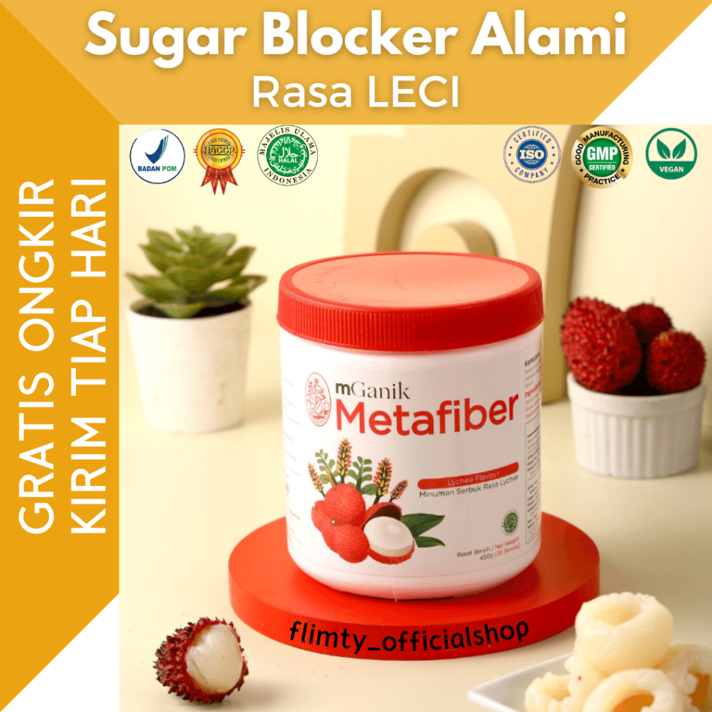

mGanik Metafiber rasa Leci 1 TUB 450 gram - Suplemen Serat Diabetes Alami