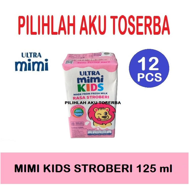 

Susu Ultra Mimi Kids STRAWBERRY (STROBERI) 125 ml - ( HARGA 12 PCS )