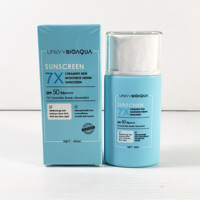 UNNY x Bioaqua Sunscreen 7x Ceramide Skin Moisturize Serum Sunscreen SPF 50 / BIOAQUA SUNSCREEN