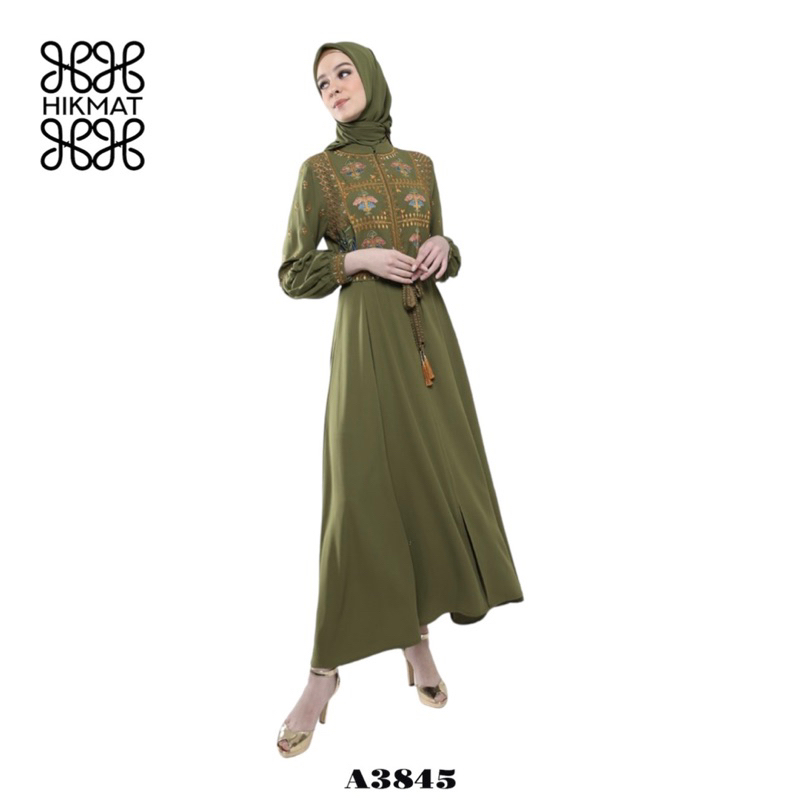 SALE 15% - ABAYA HIKMAT FASHION ORIGINAL A3845