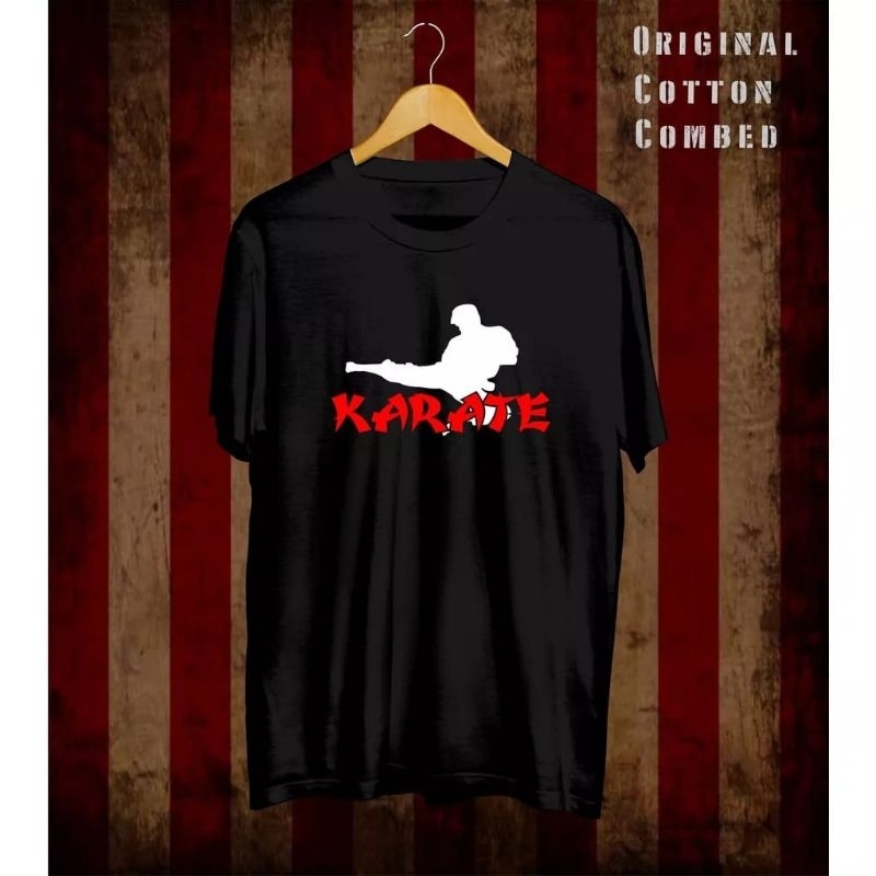 KAOS KARATE MOTIF TENDANGAN KARATE
