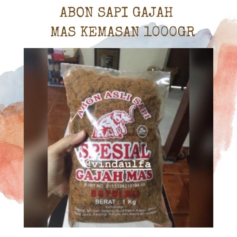 

ABON SAPI GAJAH MAS KEMASAN 1KG