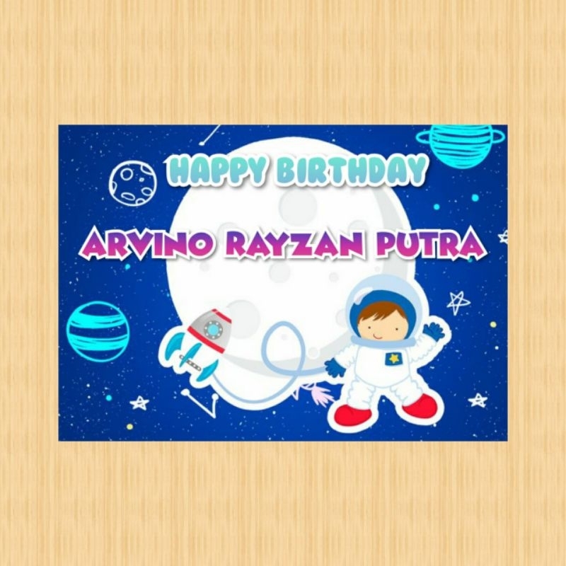 Spanduk ASTRONOT banner ASTRONOT spanduk banner ultah anak background ASTRONOT custom backdrop ulang