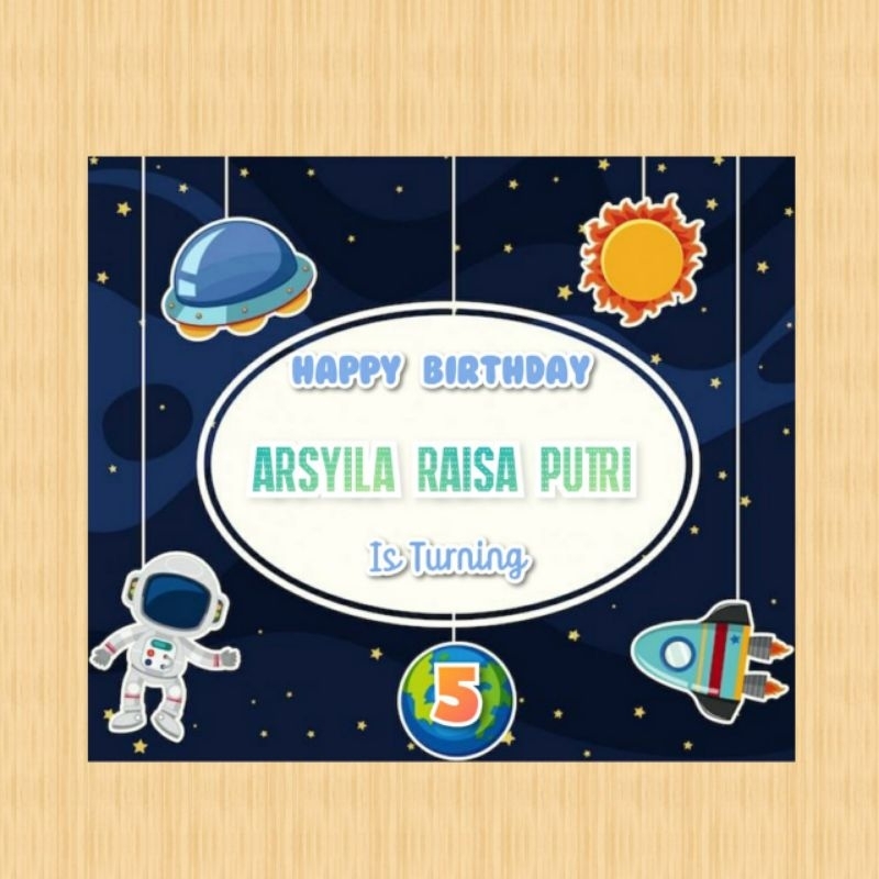 Spanduk ASTRONOT banner ASTRONOT spanduk banner ultah anak background ASTRONOT custom backdrop ulang