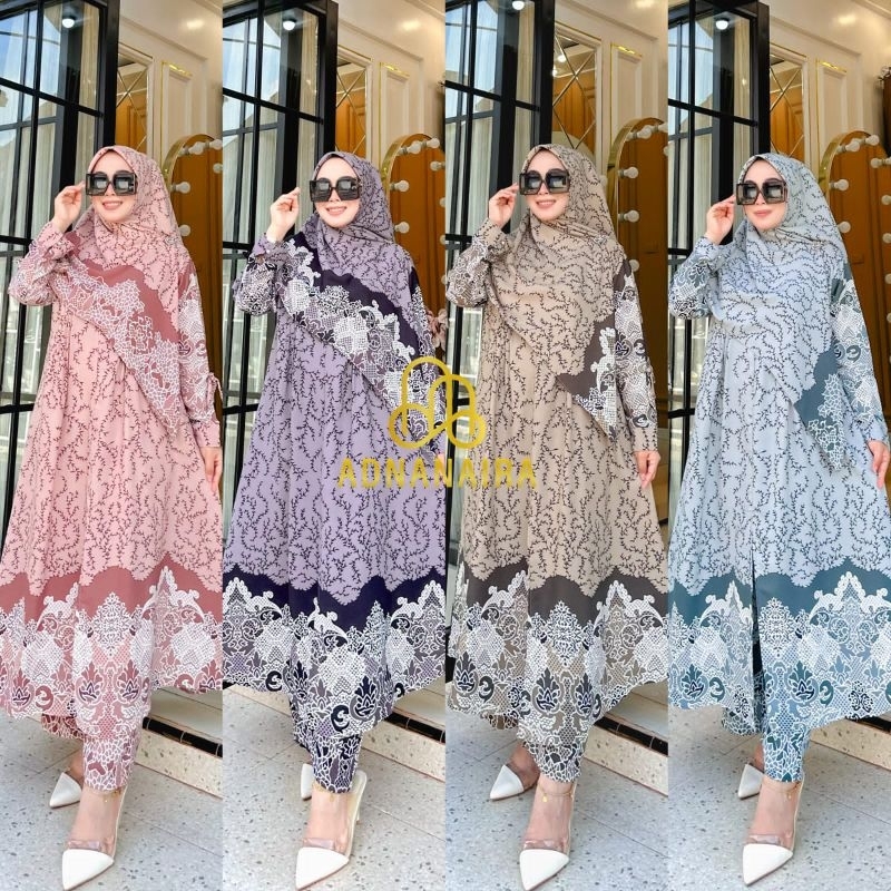 SET LONG TUNIK KULOT ATHENA