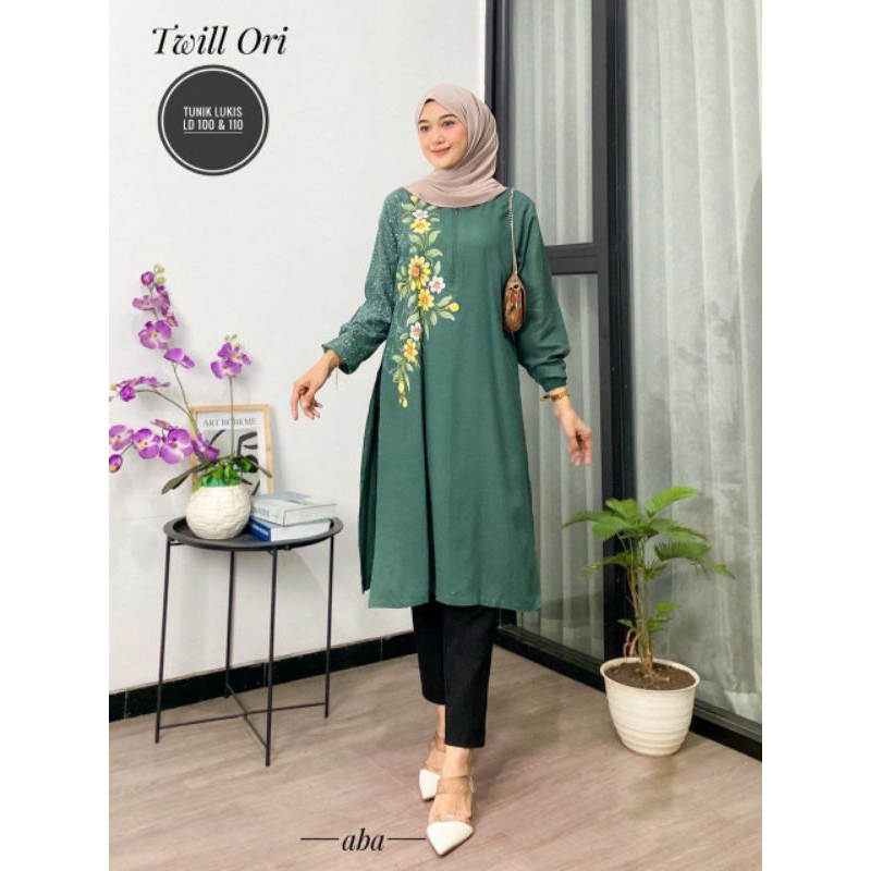 TUNIK TWILL LUKIS ORI PEKALONGAN